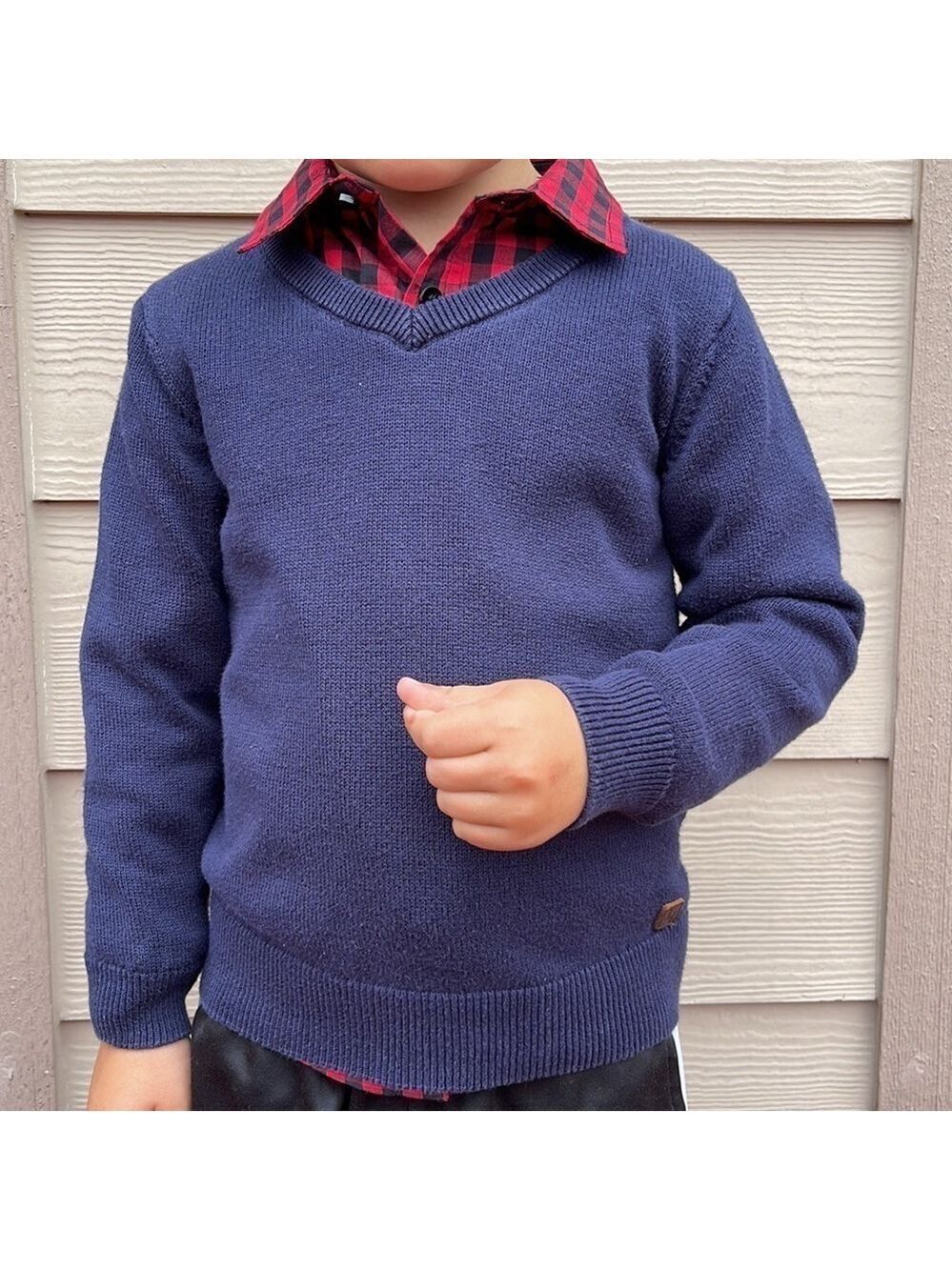 Navy crew neck sweater